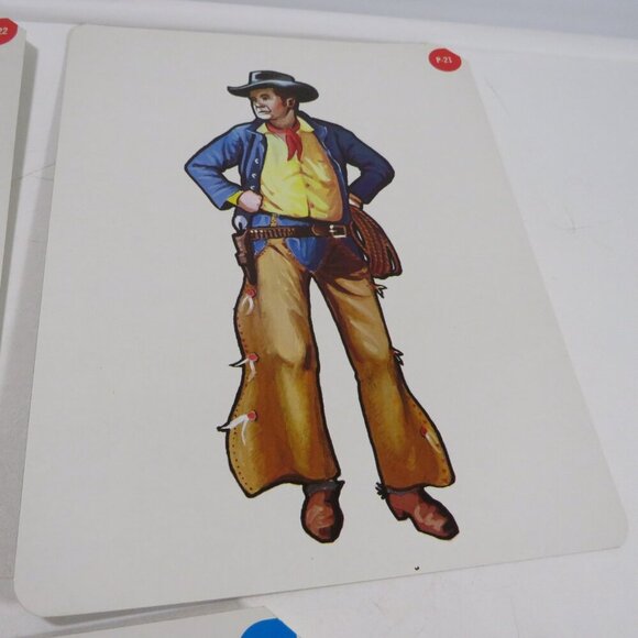 Peabody 60s Cowboy, Indian, Gun Pistol 6 shooter (3) cards Vintage Artwork - Picture 3 of 5